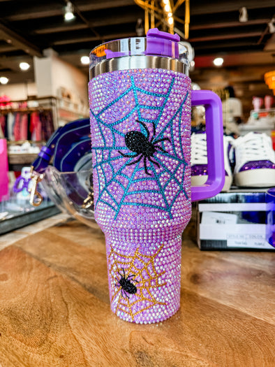 QOS Purple Spider Tumbler 40oz