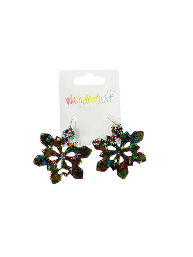 Riley Multicolor Snowflake Earrings