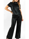 Sincerely Ours Black Snake Suede Rio Pants