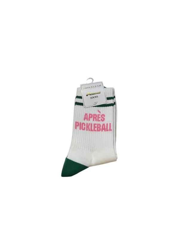 Shiraleah Apres Pickleball Sport Socks- White