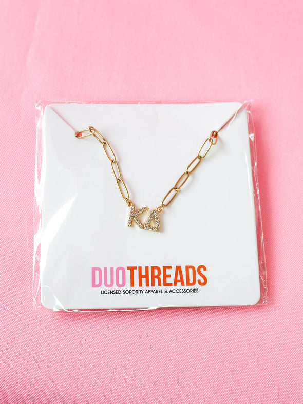 Duo Threads Kappa Delta Rhinestone Sorority Necklace