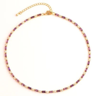 Coastal Grit Shimmer Daze Necklace- Purple