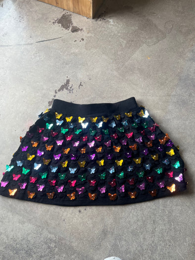 QOS Butterfly Paillette Skirt