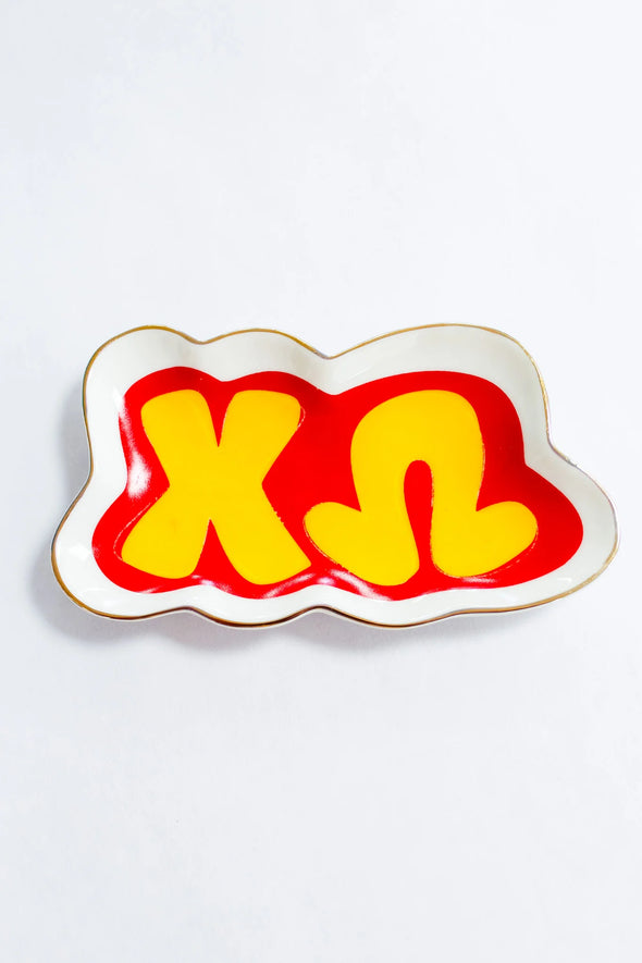 Duo Threads Chi Omega Sorority Trinket Tray