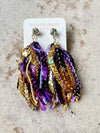 Taylor Shaye Purple and Gold Tassel Earrings