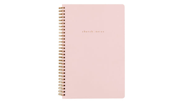 Church Notes Blush Pink Notebook