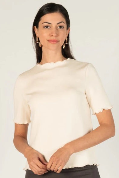 P. Cill Frill Hem Eggshell Top