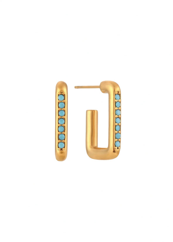 HJane Eva Turquoise Stud Earrings