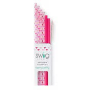 Swig Falling in Love + Pink Reusable Straw Set