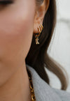 Kristalize Initial Huggie Earring