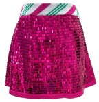 QOS Hot Pink Shard Sequin Skirt