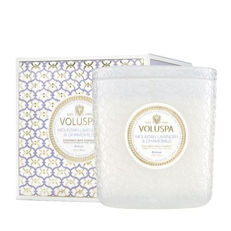 Voluspa Mountain Lavender & Chamomile Boxed Luxe Candle