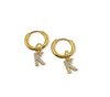 Kristalize Initial Huggie Earring