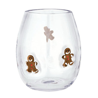 Slant Gingerbread Icon Wine Glass