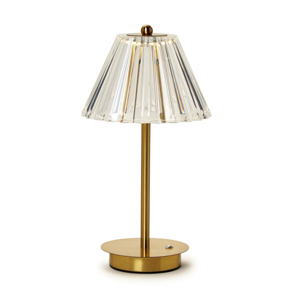 Two's Company LED Portable Cordless Table Lamp with Acrylic Shade