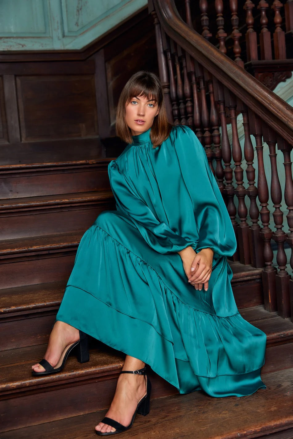alden adair green dress Alden Adair Cher Dress in Tinsel, XS / Tinsel