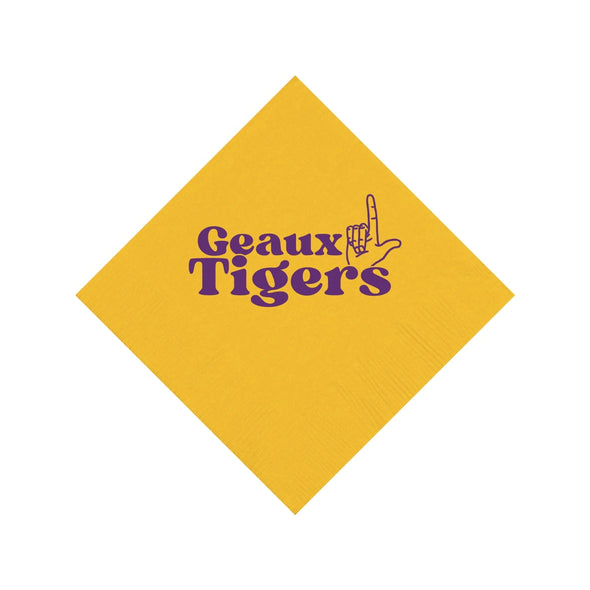 Victory Lap Gold LSU Cocktail Napkins