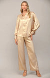 Fate by LFD Metallic Gold Wide Leg Pants