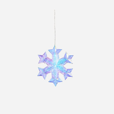 180 Degrees Small Iridescent Lit Snowflake with Adaptor