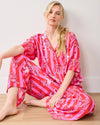 Print Fresh Satin Leopard Stripes Wildest Dreams Top