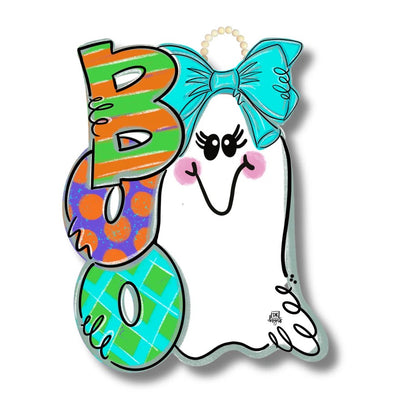 DK Designs Boo Bow Girl Mini Door Decor
