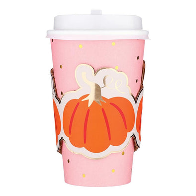 Slant Pumpkin To Go Cups - 8 Pack