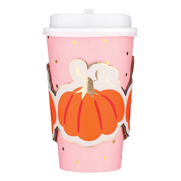 Slant Pumpkin To Go Cups - 8 Pack