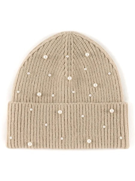 Shiraleah Taupe Pearla Beanie