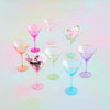 Glitterville Rainbow Martini Glass