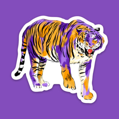 3" LSU Tiger Game Day Waterproof Sticker