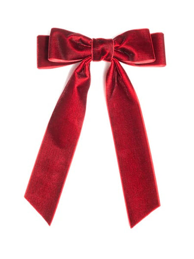 Shiraleah Wine Velvet Bow Clip