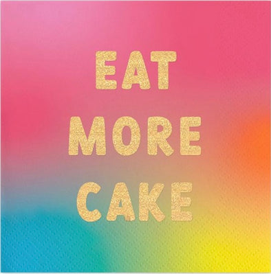 Eat More Cake Slant Foil Napkins