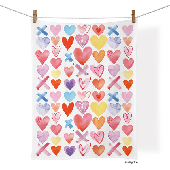 Werkshoppe Extra Hearts Tea Towel