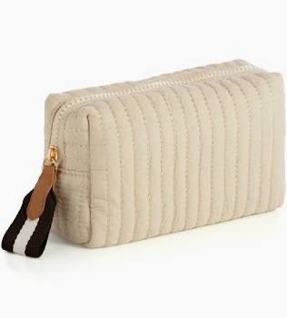 Shiraleah Ivory Small Boxy Cosmetic Pouch