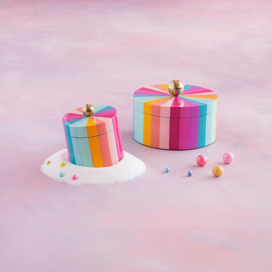 Glitterville Rainbow Round Boxes