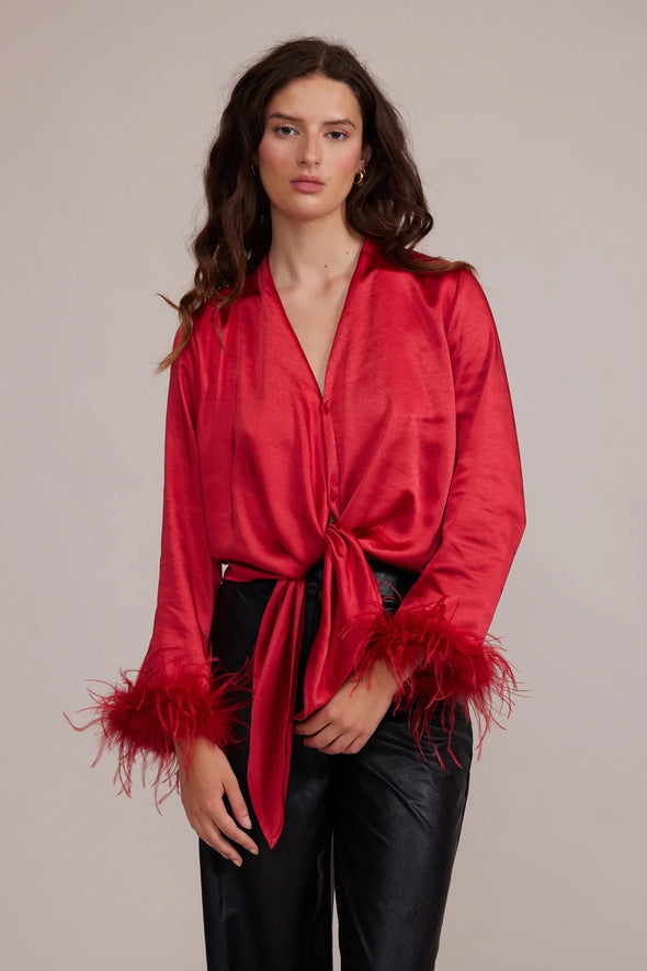 Lucy Paris Shiloh Feather Top