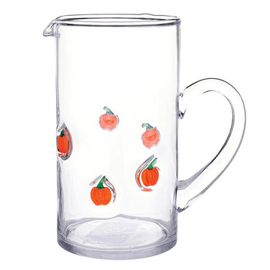 Slant Pumpkin Glass Pitcher