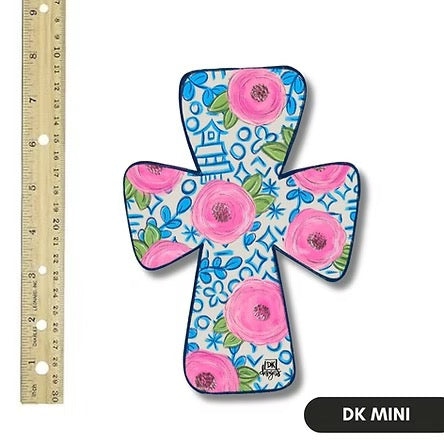 DK Designs Flower Cross Mini Door Decor