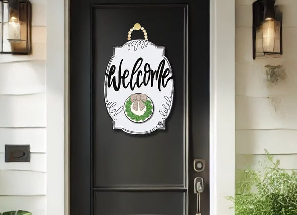 DK Designs White Bloom Door Hanger