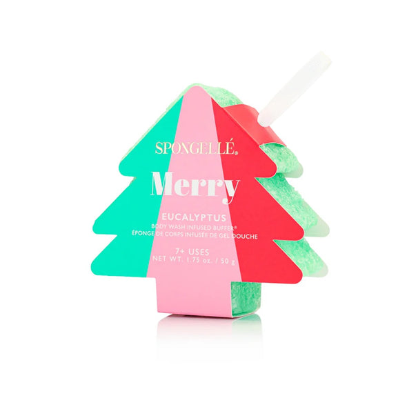 Spongelle Tree Ornament Body Wash Buffer - Merry