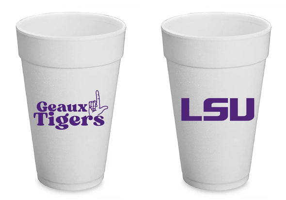 Victory Lap LSU Set of 8 20oz Styrofoam Cups