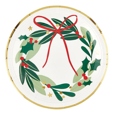 Slant Wreath 7" Round Plates