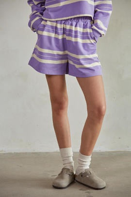 By Together Lilac Cream Lounge Shorts