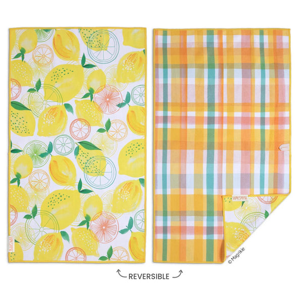 Werkshoppe Lemon Plaid Microfiber Towel