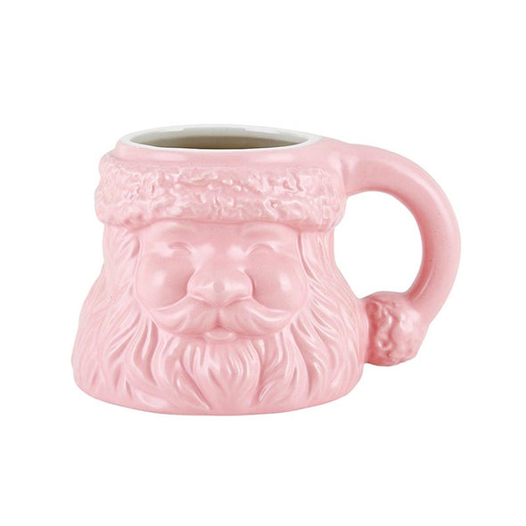 Slant Santa Shaped Mug - Pink