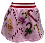 QOS Light Pink Candy Cane Skort