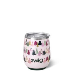 Swig Tinseled Trees 12oz Stemless Wine Cup