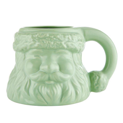 Slant Santa Shaped Mug - Green