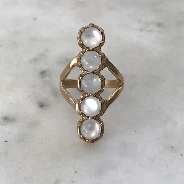 Mimosa Row Ring - Mother of Pearl