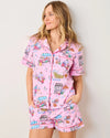 Print Fresh Parisian Poodles Pajama Top